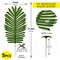 Artificial Palm Leaves 21” Long Stems Tropical Hawaiian Greenery Decor Faux Tree Branches Plants Home Indoor Outdoor Luau Party Decoration, 5pcs